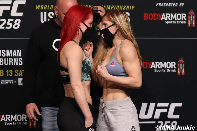 UFC 258: Gillian Robertson vs. Miranda Maverick cancelado el día de la pelea