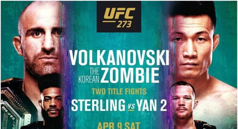 Плакат на UFC 273