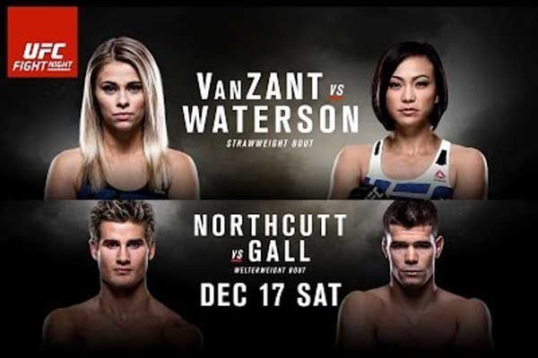 UFC auf Fox Vanzant Water